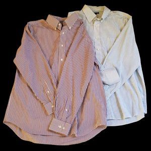 Men's Croft & Barrow Striped Shirts Size 16 1/2 Large